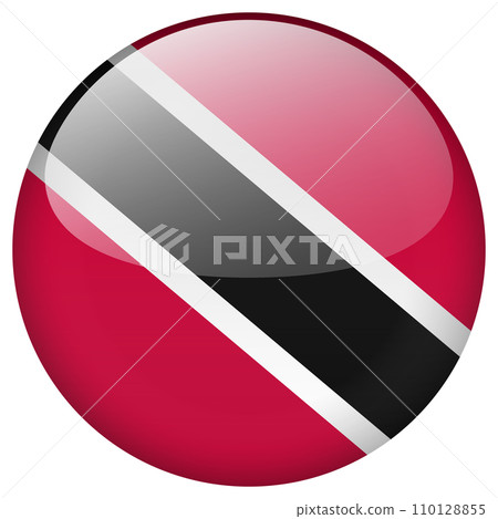 Trinidad and Tobago flag button. Trinidad and Tobago flag button. 110128855