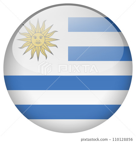 Uruguay flag button. 110128856