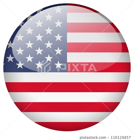 USA flag button. 110128857