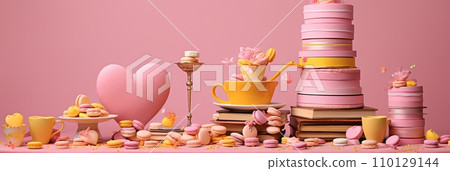 Valentines Day Sweet Treat. Pink Delights and Desserts for the Perfect Romantic Celebration Valentines Day Sweet Treat. Pink Delights and Desserts for the Perfect Romantic Celebration 110129144