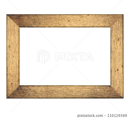 Old brown wooden frame for paintings and photos 110129389