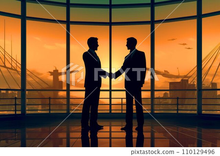 握手/商務場景/合作形象“AI生成圖像” 110129496