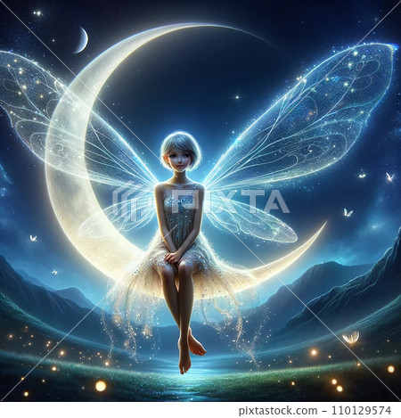 Silhouette of a woman to meditate 110129574