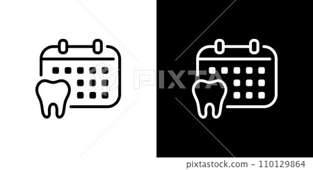 dentist schedule icon dentist schedule icon 110129864