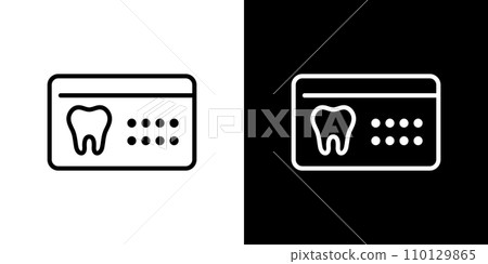 牙科診所會員卡圖標 牙科診所會員卡圖標 110129865