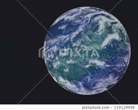 Neptune Planet of solar system with white atmosphere. 110129996