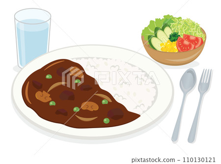 Western food_Hayashi rice set (with salad) Western food_Hayashi rice set (with salad) 110130121