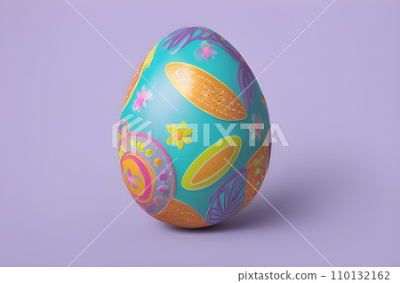 the easter egg mysterious on background 110132162