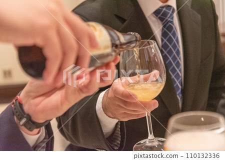 A toasting businessman 110132336