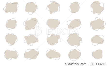 淺棕色各種抽象液體形狀的向量圖解集 淺棕色各種抽象液體形狀的向量圖解集 110133268