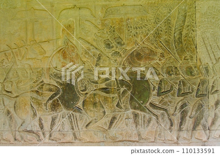 Angkor Wat ruins Rayamana relief 110133591