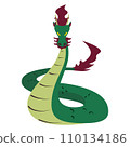 Cool realistic dragon vector illustration 110134186