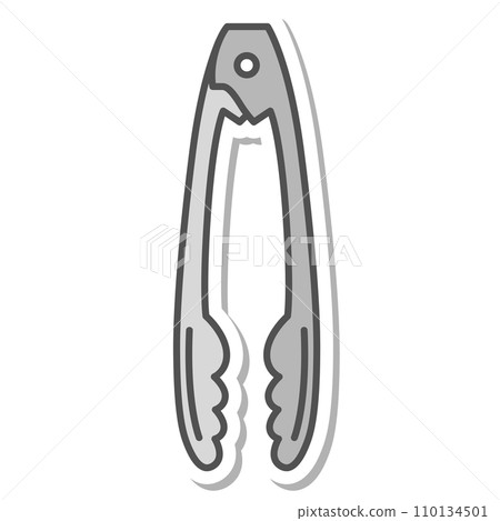 Daily necessities sticker single item illustration icon tongs Daily necessities sticker single item illustration icon tongs 110134501