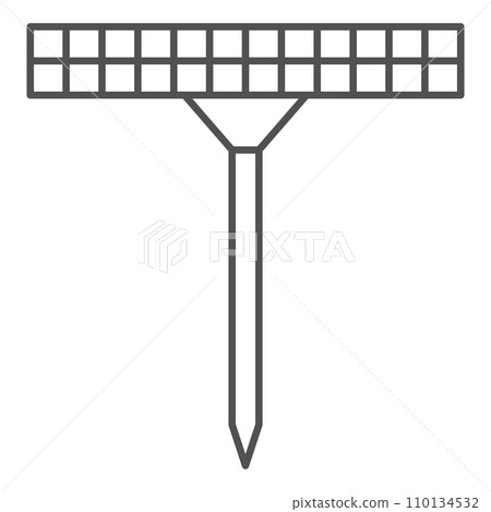 Stationery line drawing single item illustration icon thumbtack Stationery line drawing single item illustration icon thumbtack 110134532