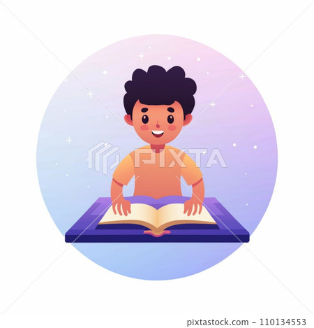 Home office concept, boy working from home, student or freelancer. Home office concept, boy working from home, student or freelancer. 110134553