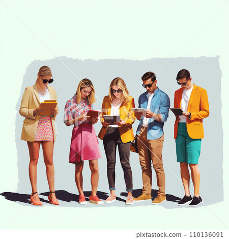Overseas tourist looking at pamphlet Overseas tourist looking at pamphlet 110136091