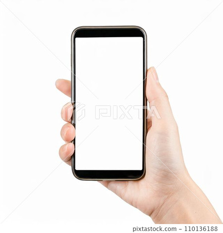Frame smartphone smartphone hand mockup AI generated image 110136188