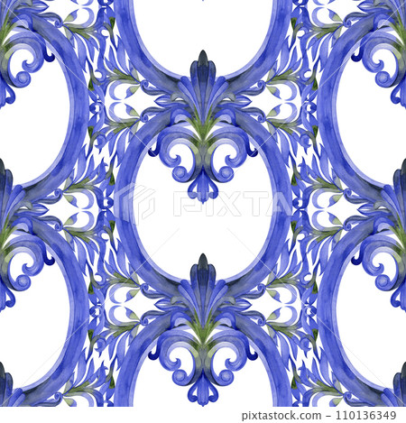 Abstract grunge retro antique frame fabric seamless pattern Vintage wallpaper background. Abstract grunge retro antique frame fabric seamless pattern Vintage wallpaper background. 110136349