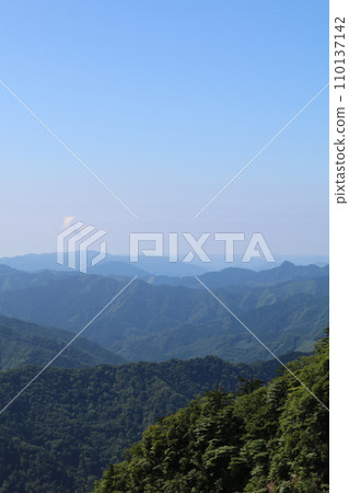 Ishizuchi mountain range in summer Ishizuchi mountain range in summer 110137142