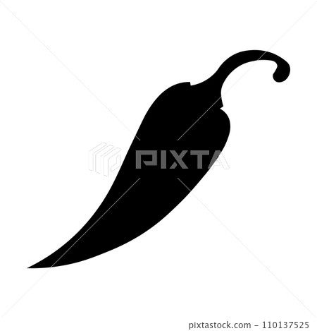 Chilli pepper vector icon on white background 110137525
