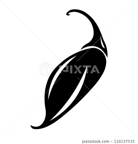 Chilli pepper vector icon on white background 110137535