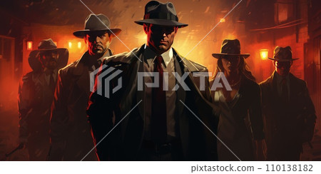 AI-generated content. Mafia group gang rebels 110138182