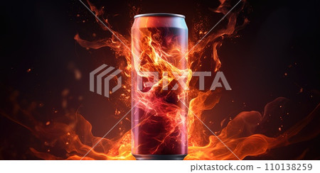 AI-generated content. Dangerous energy drink, beverage that are considered a source of energy, especially a soft drink containing a high percentage of sugar and caffeine or other stimulant 110138259