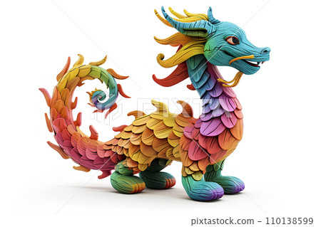 Colorful and cute dragon-1 110138599