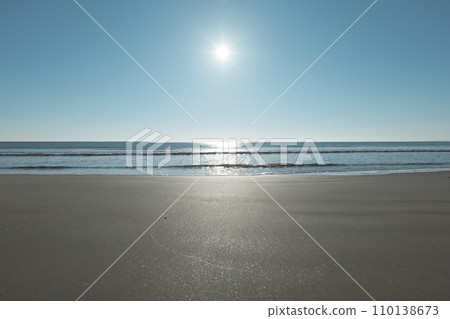 Oarai Sun Beach in the morning, Oarai Town, Ibaraki Prefecture Oarai Sun Beach in the morning, Oarai Town, Ibaraki Prefecture 110138673