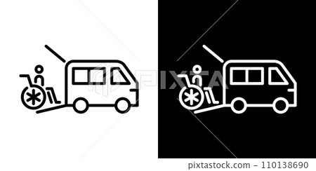 護理人員接車圖標 護理人員接車圖標 110138690