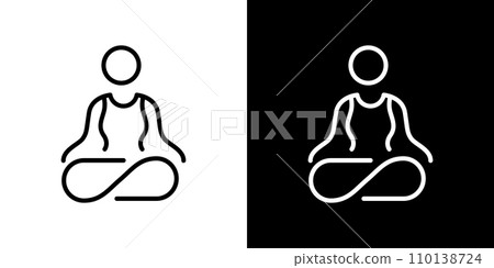 yoga pose icon yoga pose icon 110138724