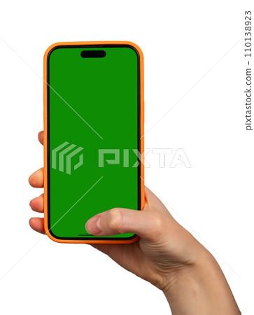 Berlin Germany December 27 2023 Mobile phone screen mockup isolated on white. Thumb on touchscreen Berlin Germany December 27 2023 Mobile phone screen mockup isolated on white. Thumb on touchscreen 110138923