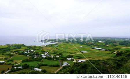 Scenery seen from the ruins of Yoron Castle on Yoron Island, Kagoshima Prefecture 110140136