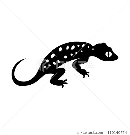 Gecko black vector icon on white background Gecko black vector icon on white background 110140754