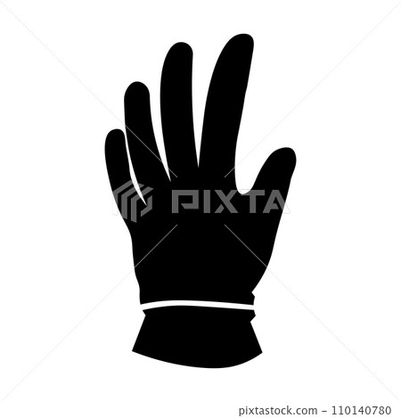 Glove black vector icon on white background Glove black vector icon on white background 110140780