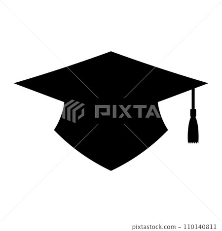 Graduation hat vector icon on white background 110140811
