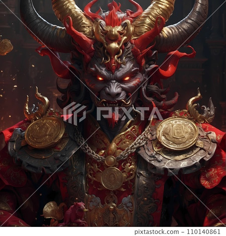 AI-generated content. Scary Wealth Demon in Asian Style 110140861
