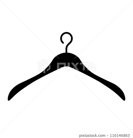 Hanger black vector icon on white background 110140863