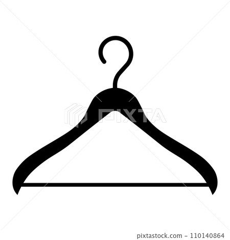 Hanger black vector icon on white background 110140864