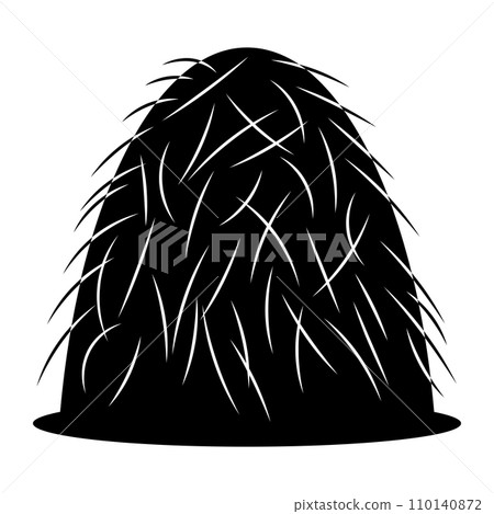Haystack black vector icon on white background 110140872