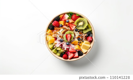 Healthy fresh fruit salad in bowl Healthy fresh fruit salad in bowl 110141228