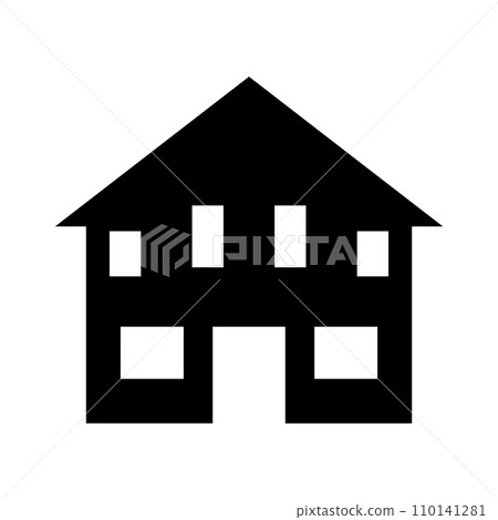 House black vector icon on white background 110141281