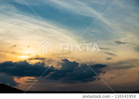 Dramatic sunset and sunrise sky Dramatic sunset and sunrise sky 110141958