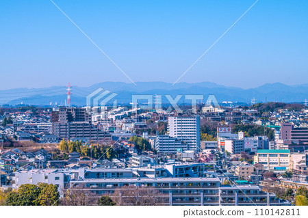 Yokohama cityscape in Japan, looking towards Azamino Station (Rooms Taishodo Azamino store) = December 29, 2020 110142811
