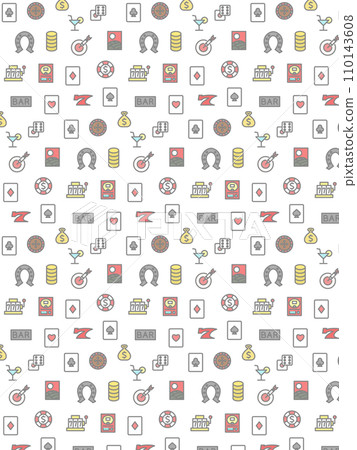 Gambling wallpaper pattern illustration 110143608