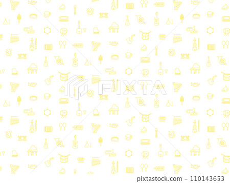 musical instrument wallpaper pattern illustration 110143653