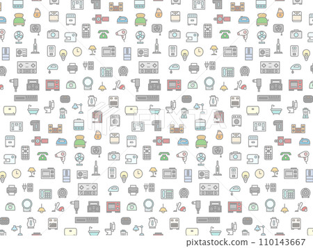 electrical appliances wallpaper illustration 110143667