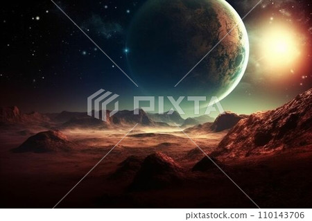 Space/Mars/Image material "AI generated image" 110143706
