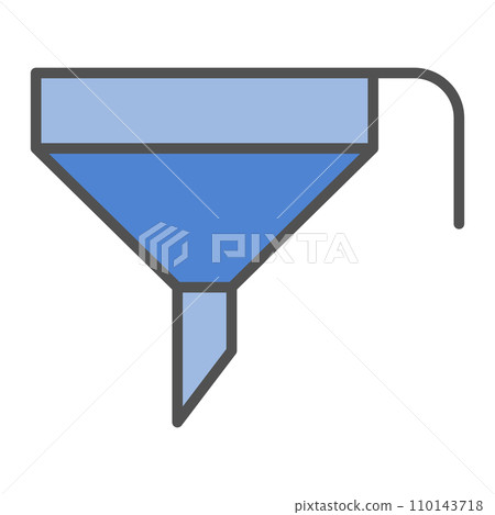 生活用品漏斗彩色單品插畫圖標 110143718