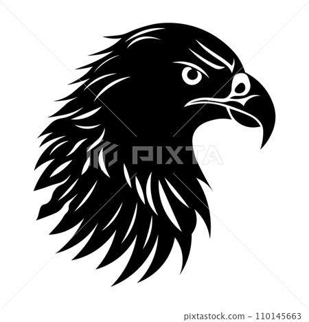 Eagle black vector icon on white background Eagle black vector icon on white background 110145663
